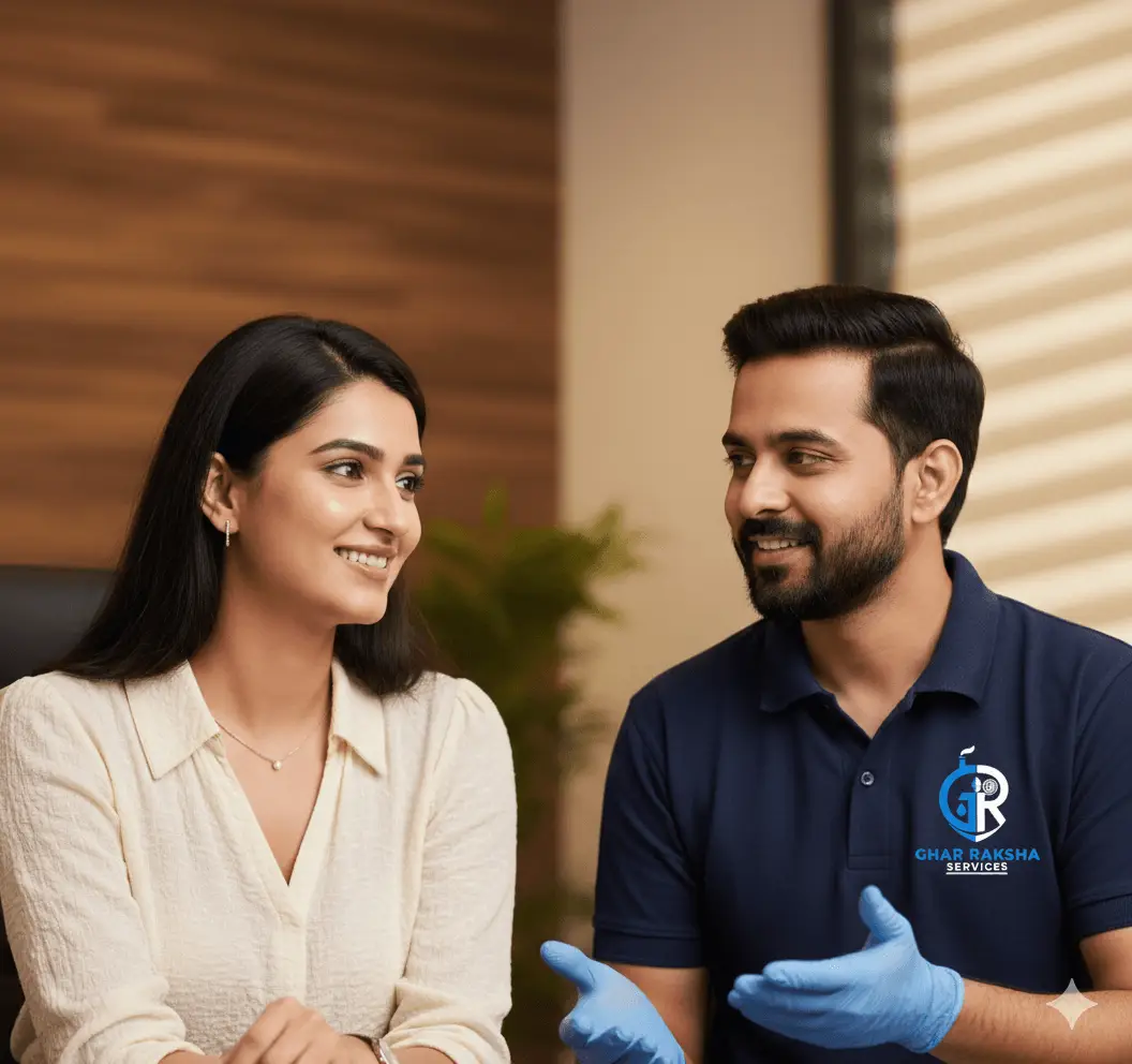 Home Services Hyderabad experts on-site for RO, Pest Control & Chimney work